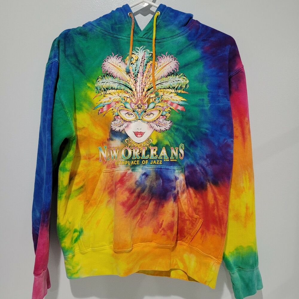 Nola S&G tie dye New Orleans Hoodie Small